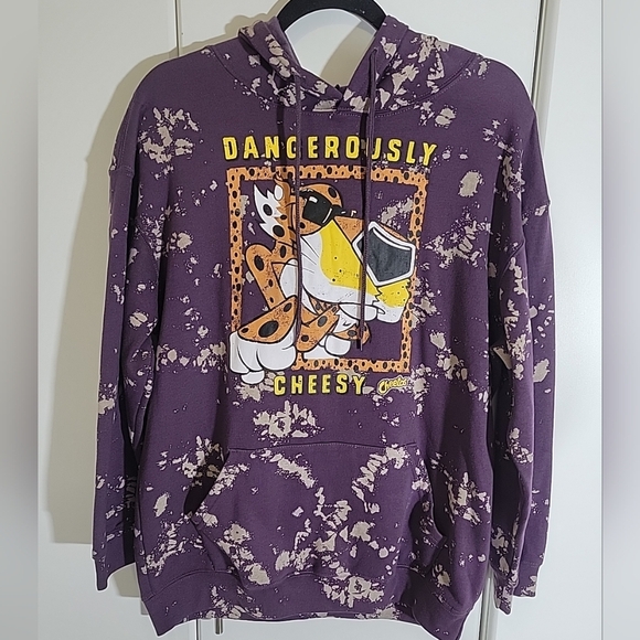 Cheetos Dangerously Cheesy Long Sleeve Tie-Dye Hoodie Junior Unisex Size M - Picture 1 of 8